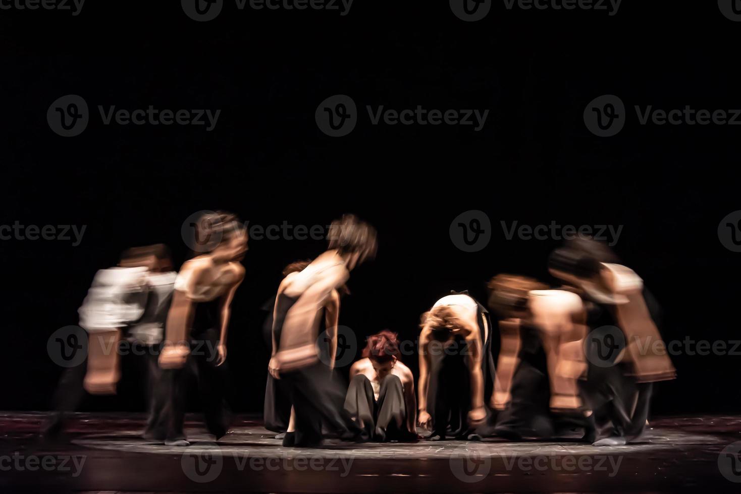 The abstract movement of the dance photo