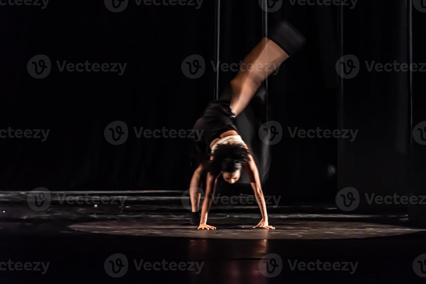 The abstract movement of the dance photo