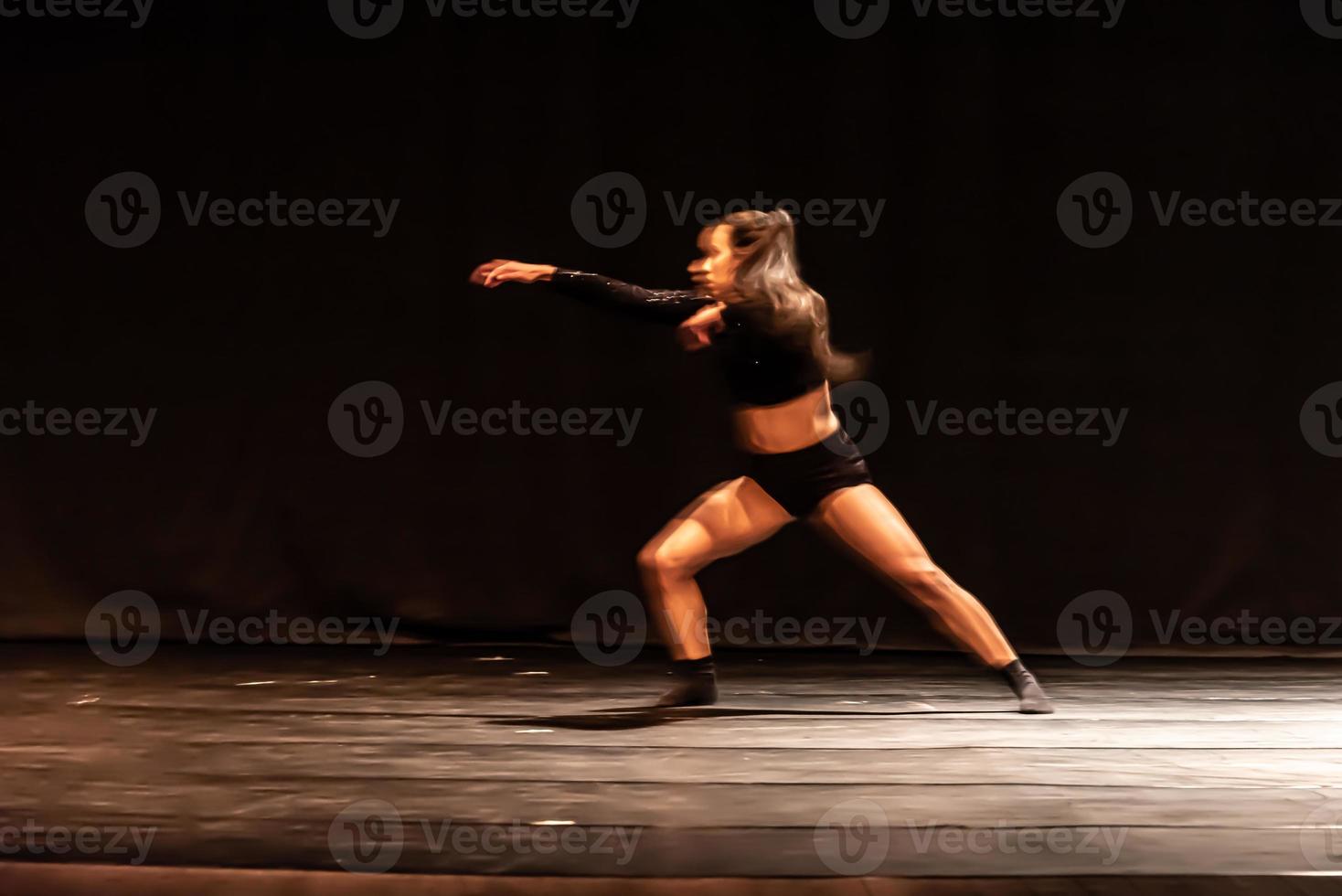 The abstract movement of the dance photo