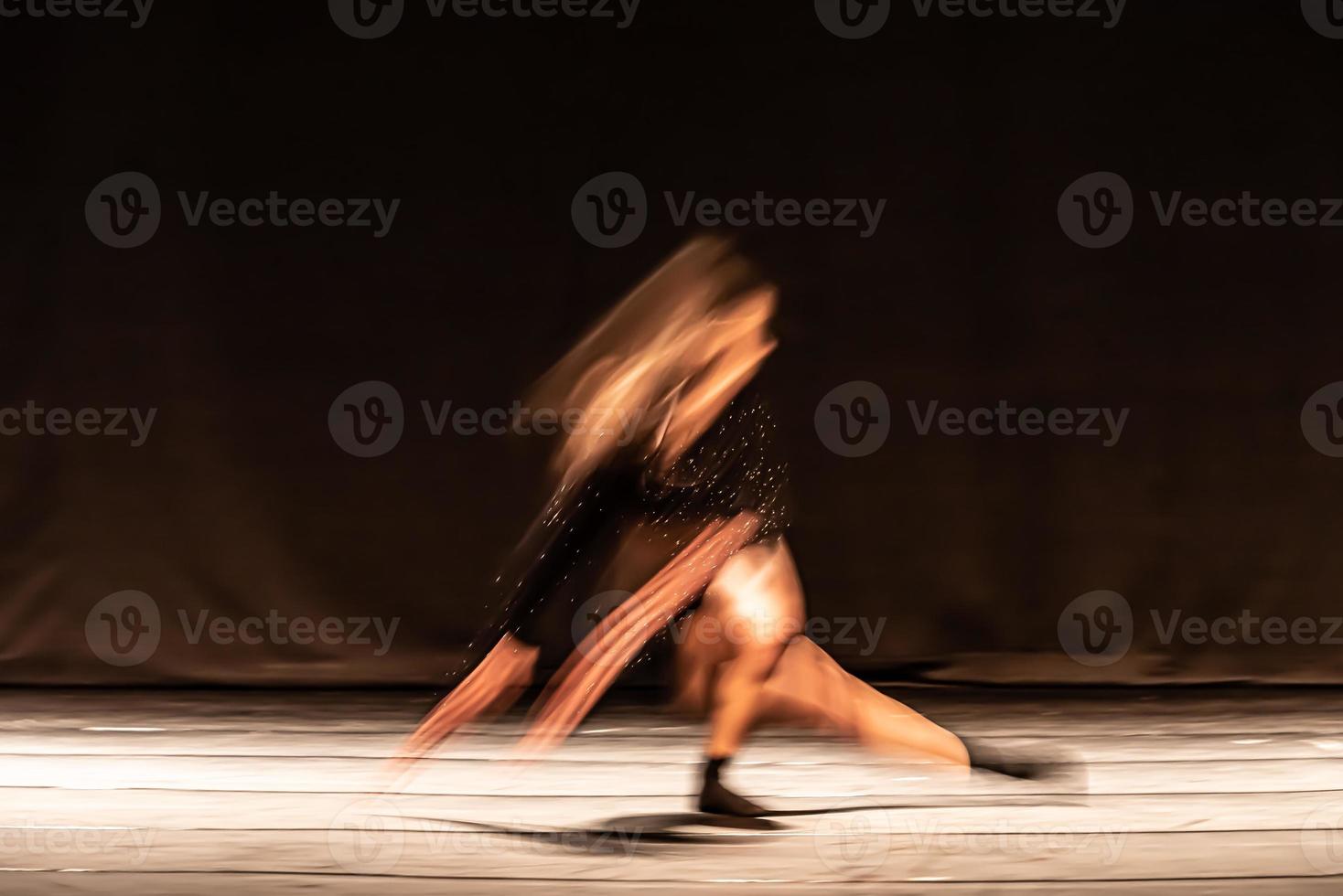 The abstract movement of the dance photo