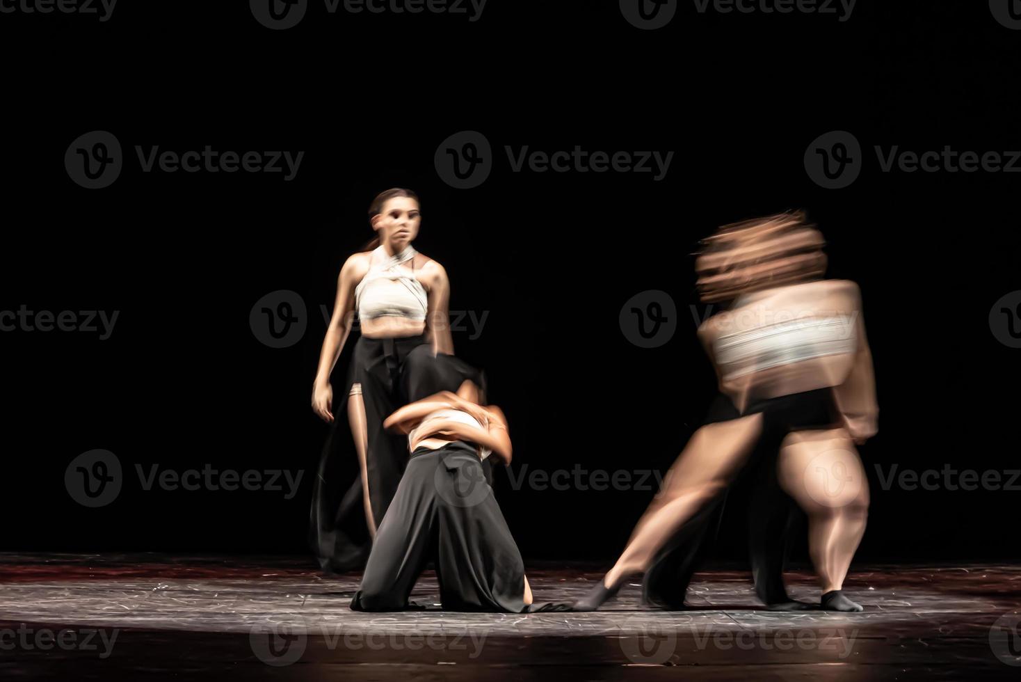 The abstract movement of the dance photo