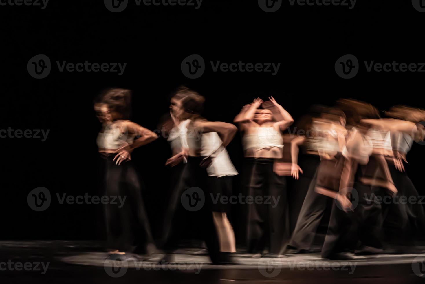 The abstract movement of the dance photo