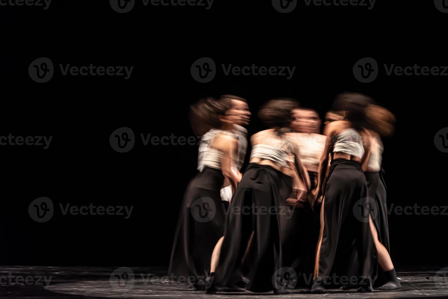 The abstract movement of the dance photo