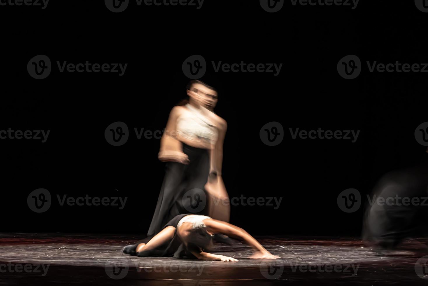 The abstract movement of the dance photo