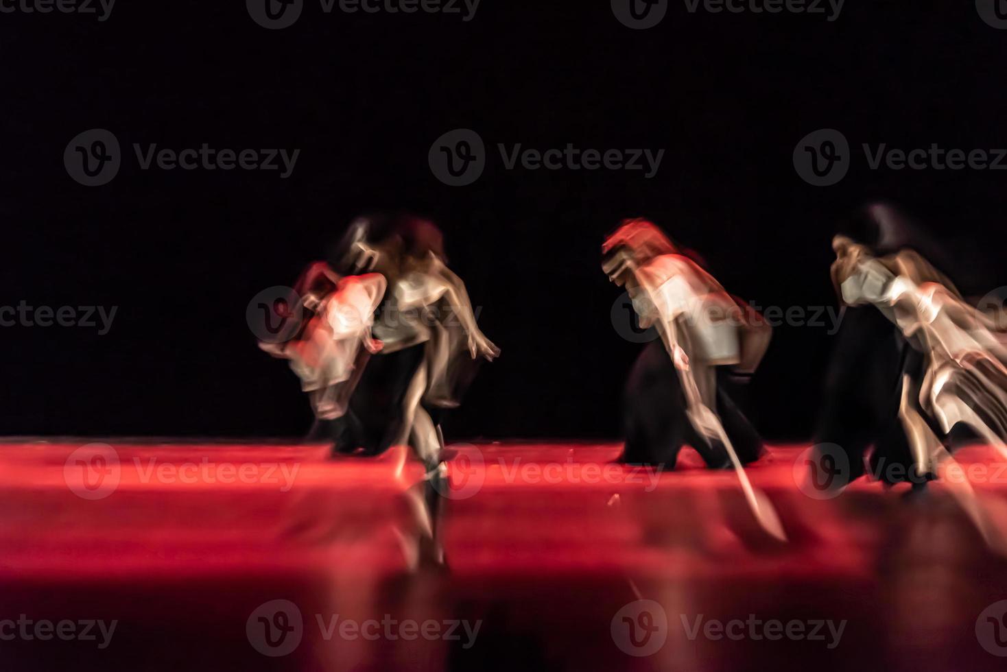 The abstract movement of the dance photo