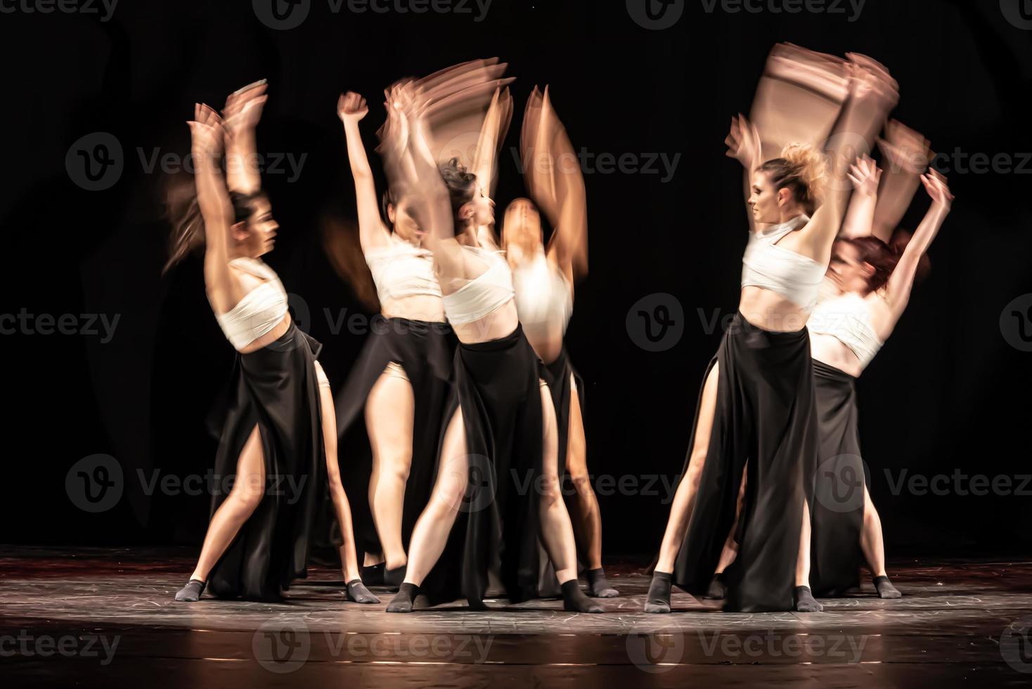 The abstract movement of the dance photo