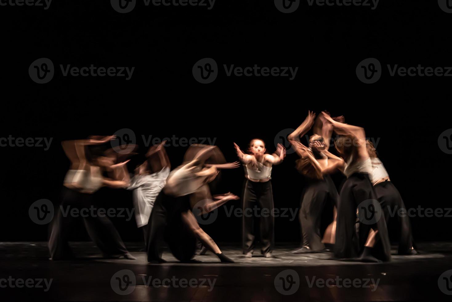 The abstract movement of the dance photo