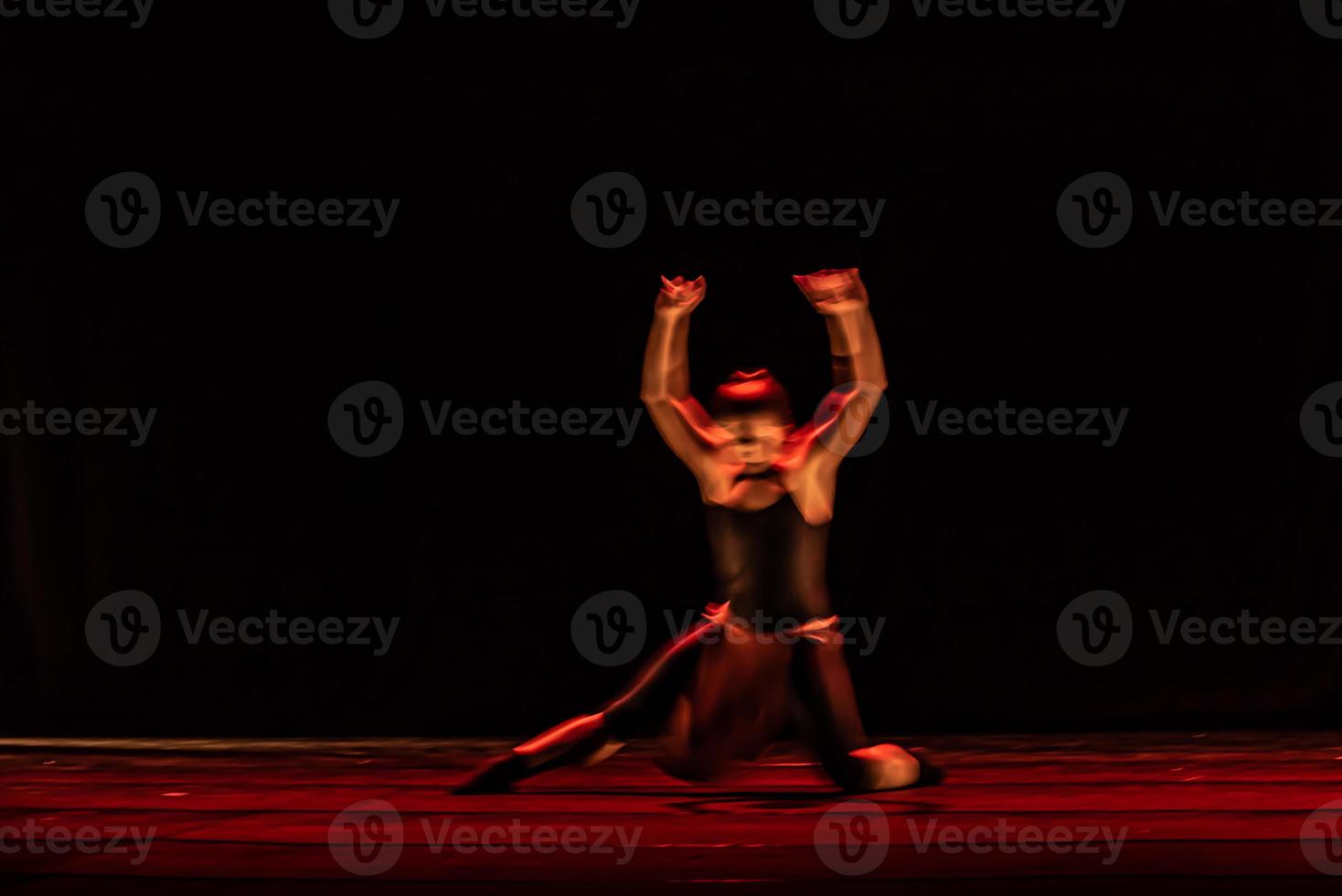 The abstract movement of the dance photo