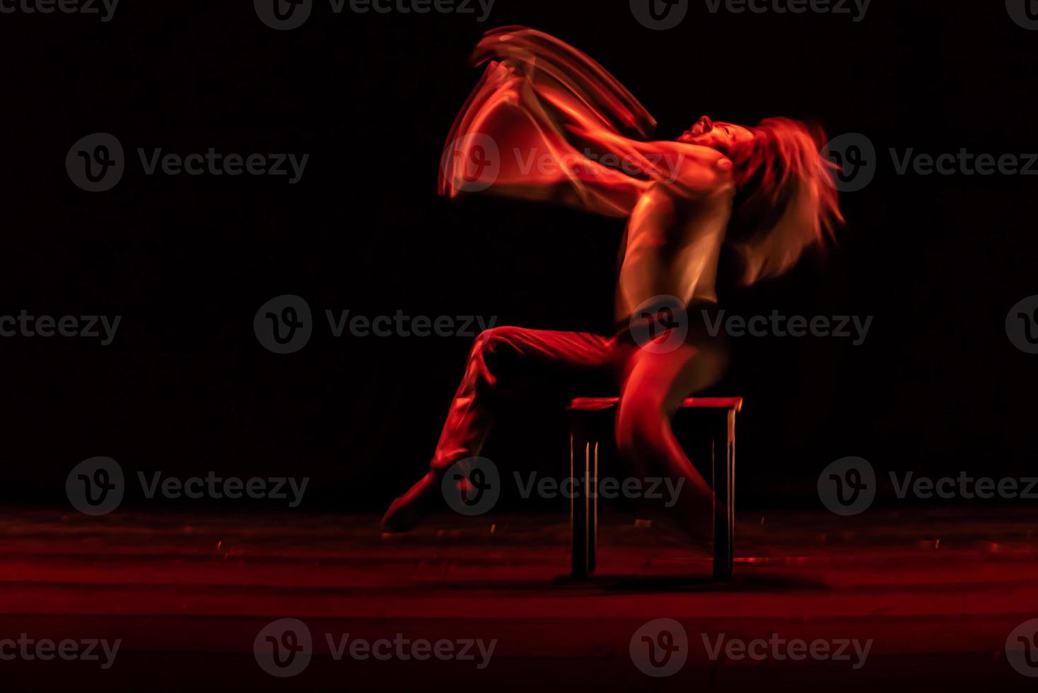The abstract movement of the dance photo