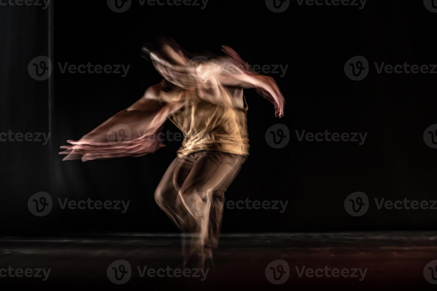 The abstract movement of the dance photo