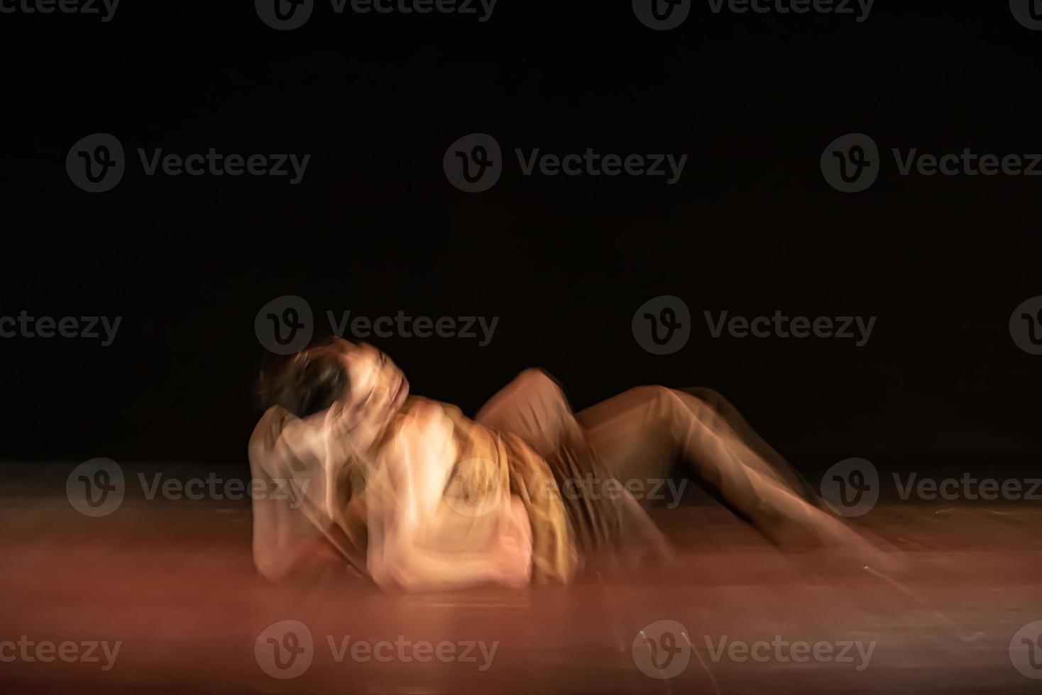 The abstract movement of the dance photo