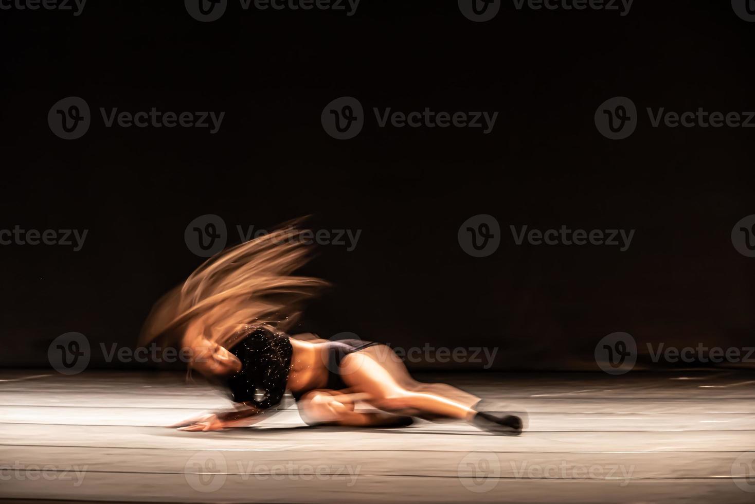 The abstract movement of the dance photo