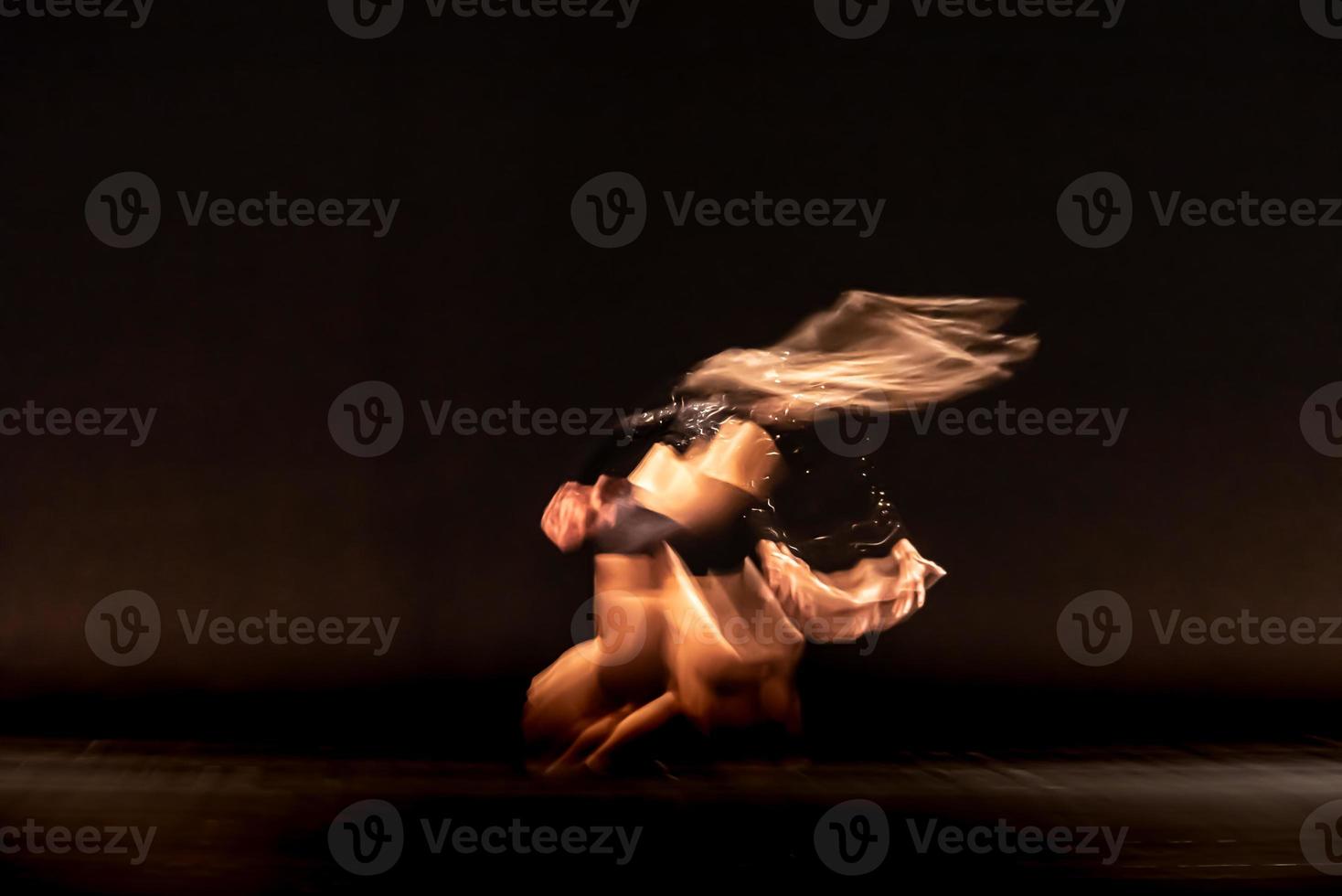 The abstract movement of the dance photo