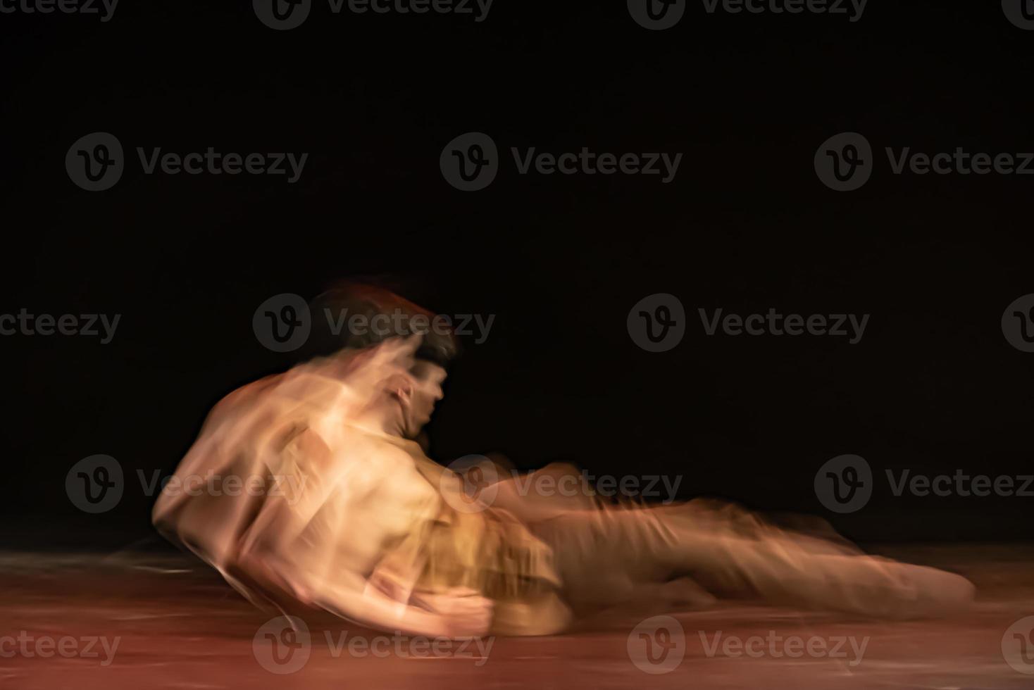 The abstract movement of the dance photo