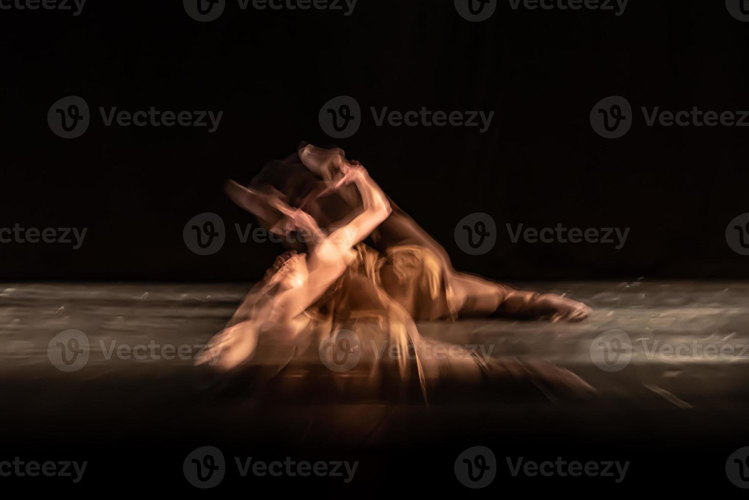 The abstract movement of the dance photo