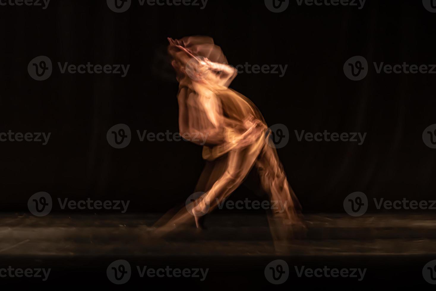 The abstract movement of the dance photo