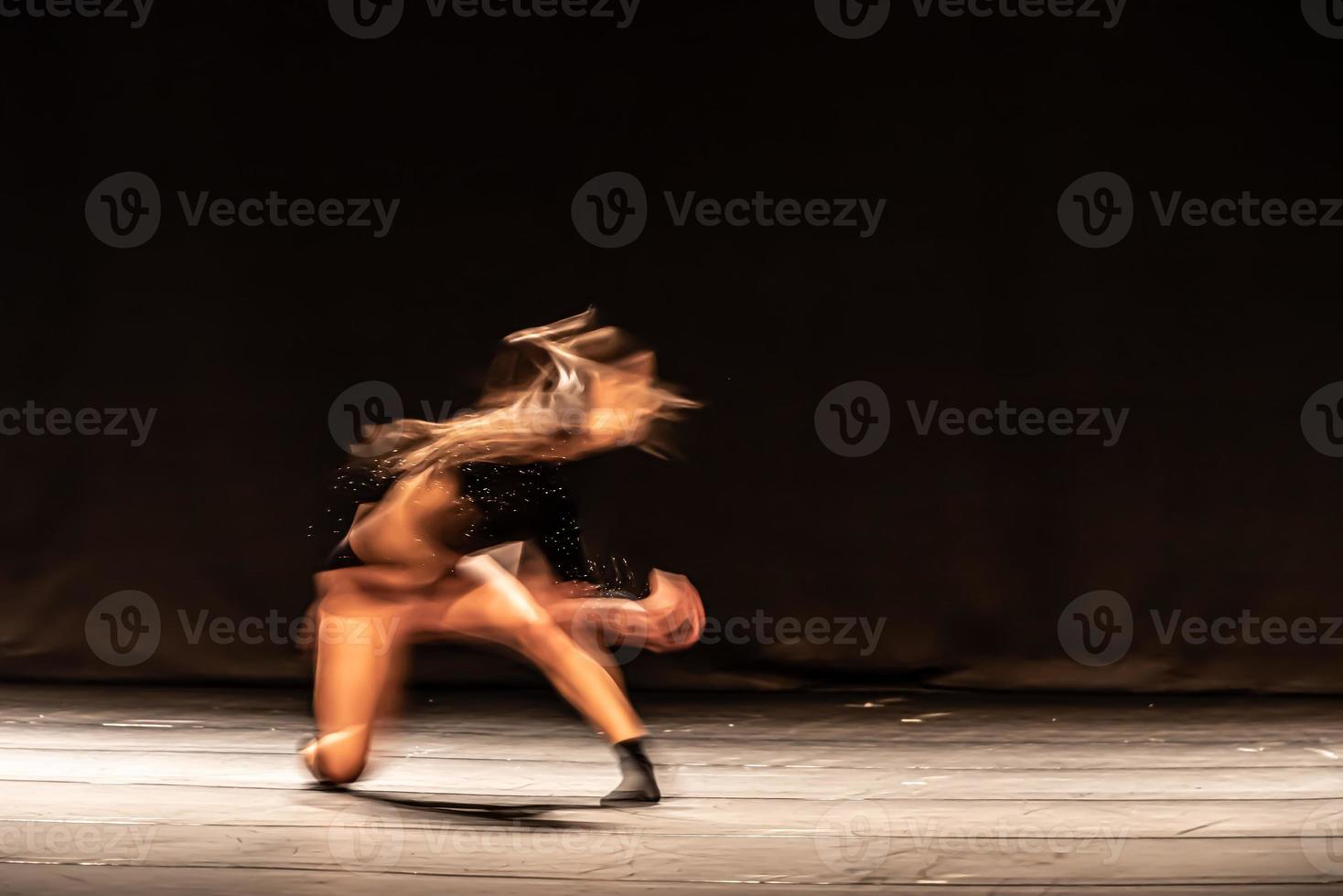 The abstract movement of the dance photo