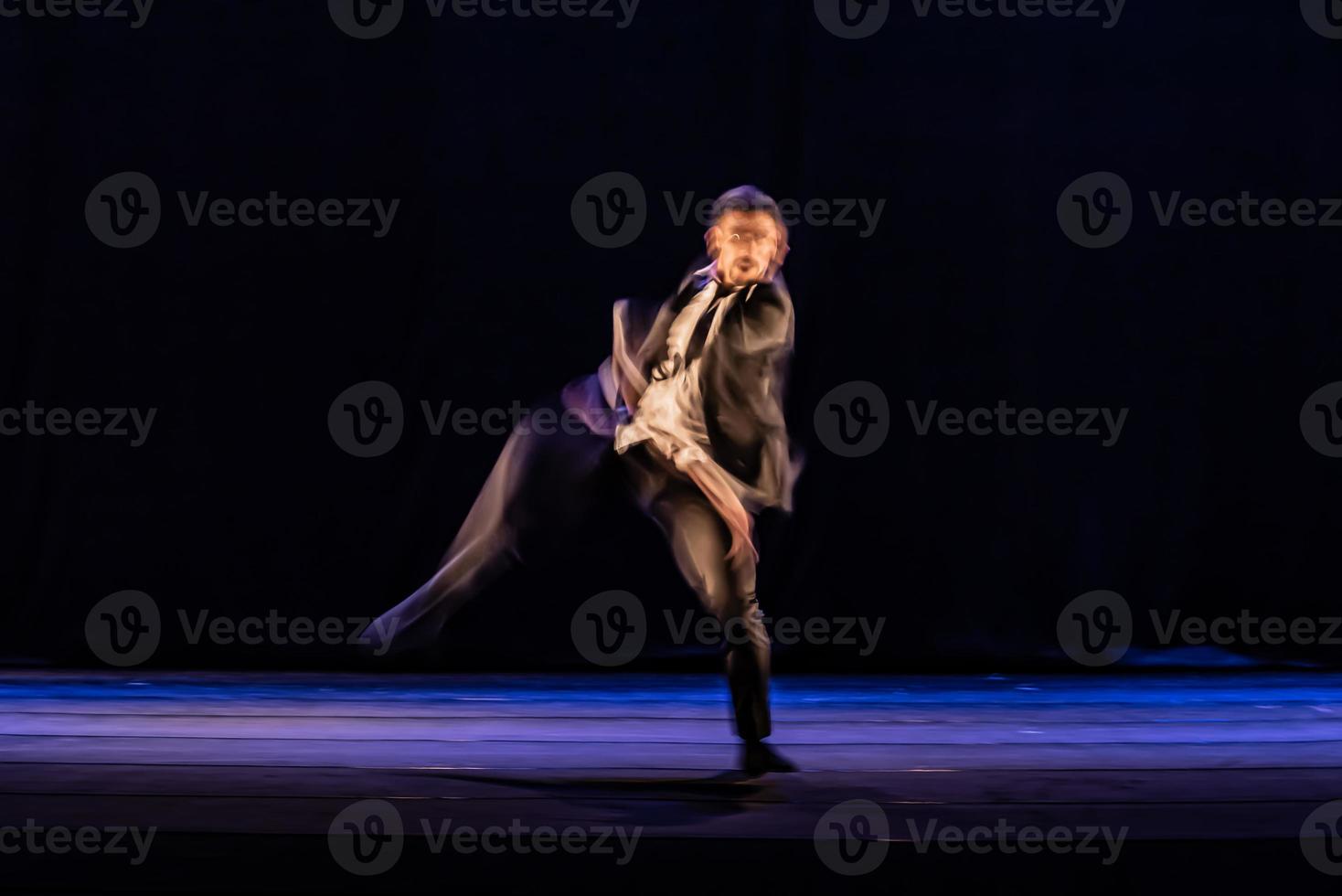 The abstract movement of the dance photo