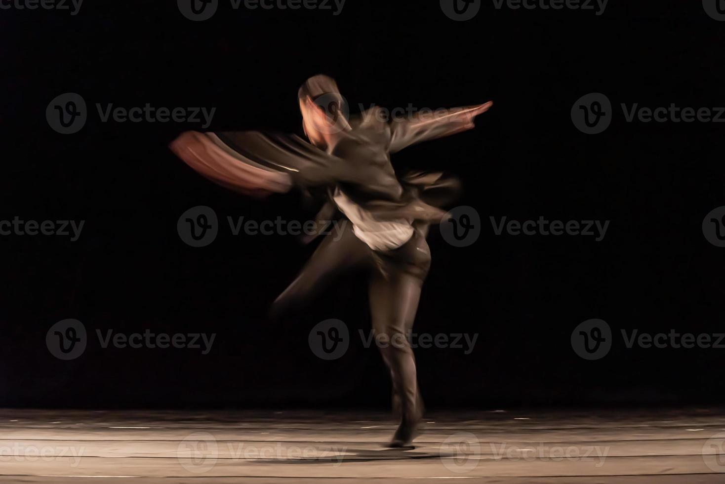 The abstract movement of the dance photo