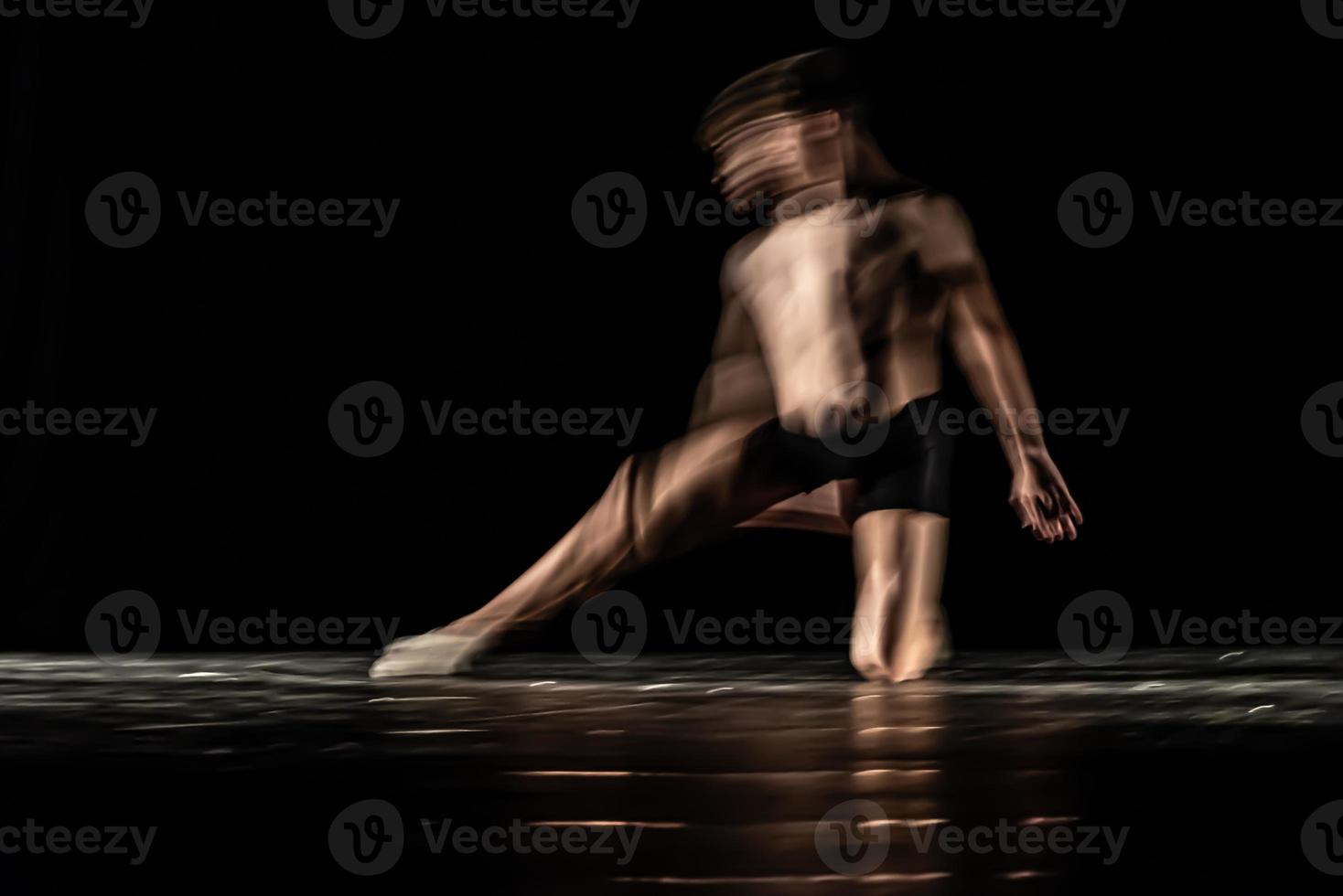 The abstract movement of the dance photo