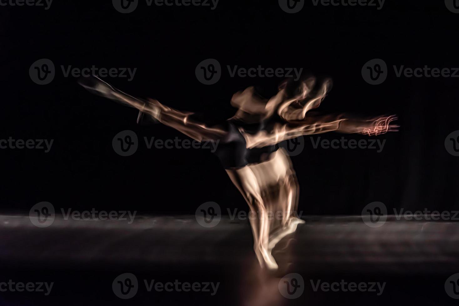 The abstract movement of the dance photo