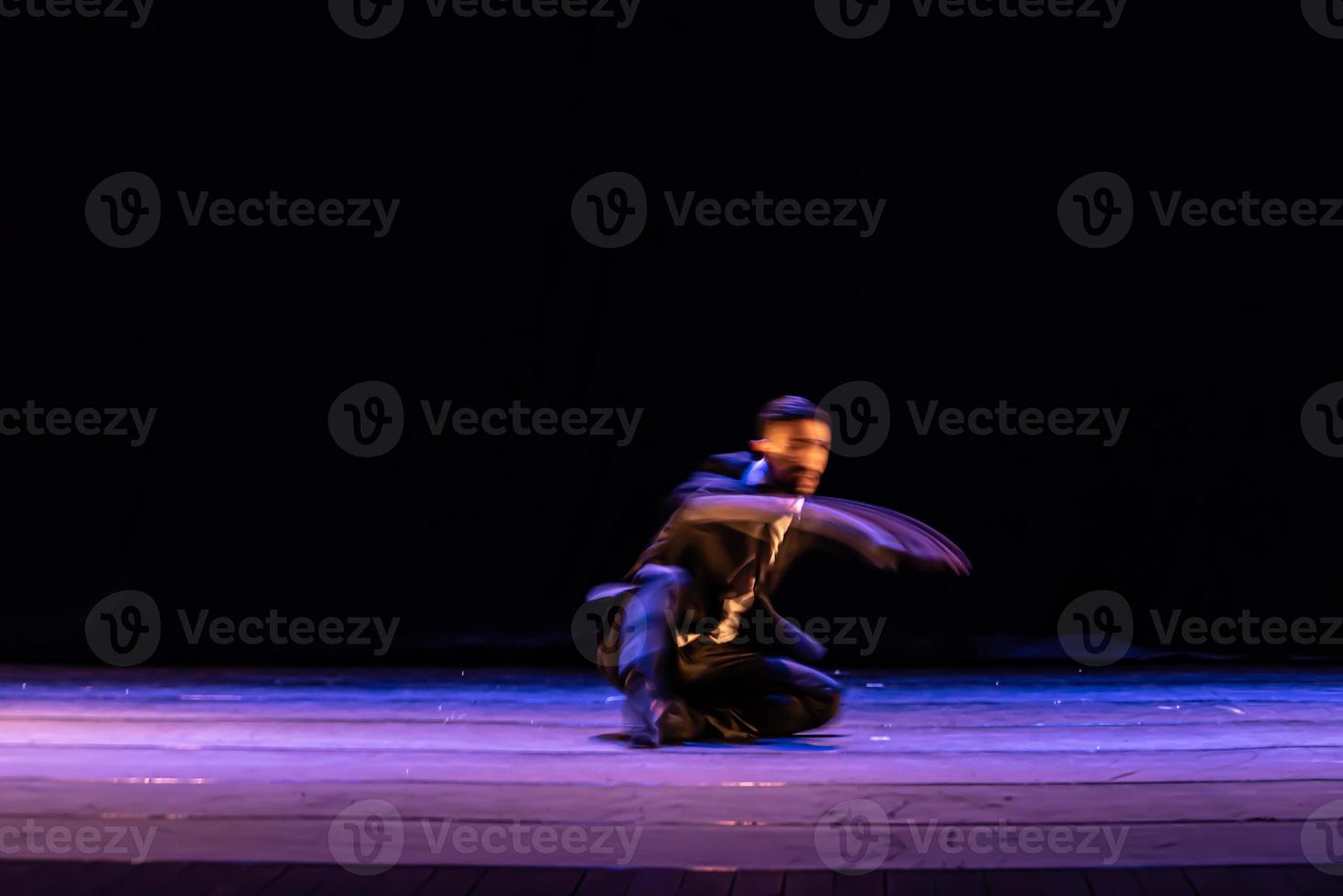 The abstract movement of the dance photo