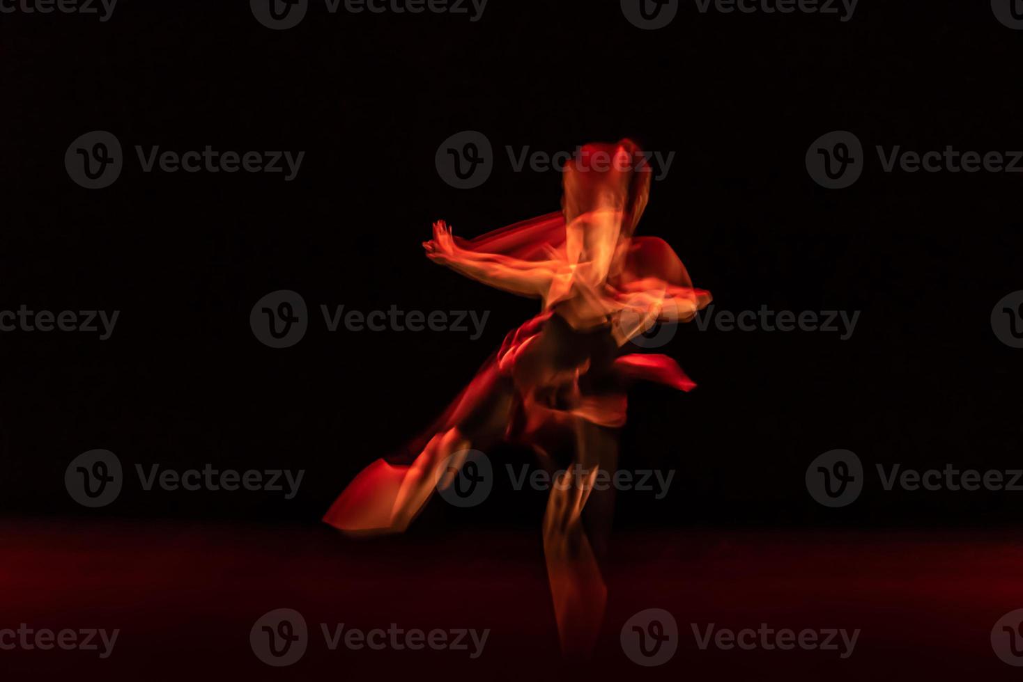 The abstract movement of the dance photo