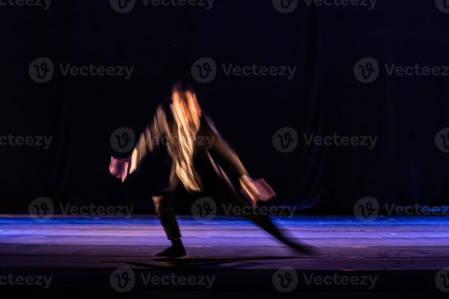 The abstract movement of the dance photo