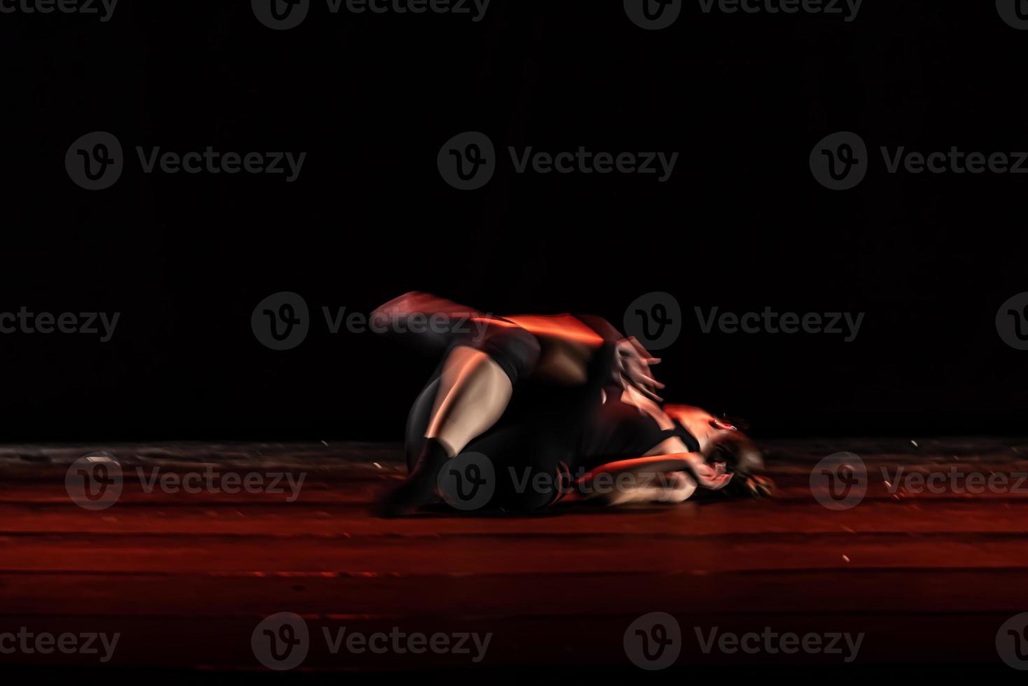 The abstract movement of the dance photo