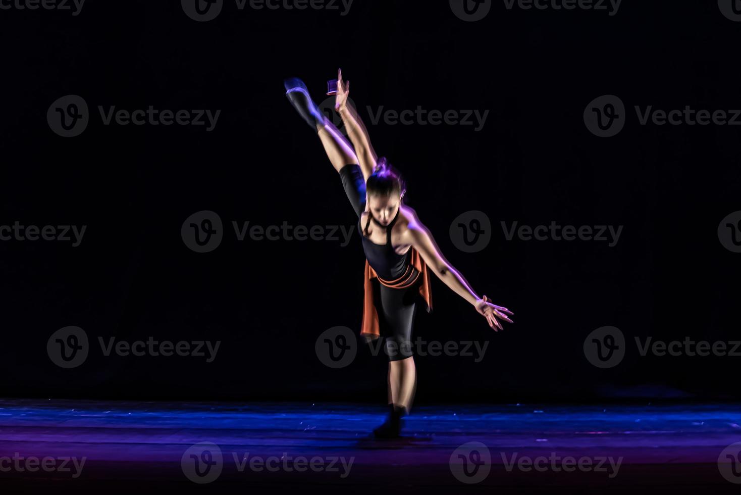 The abstract movement of the dance photo