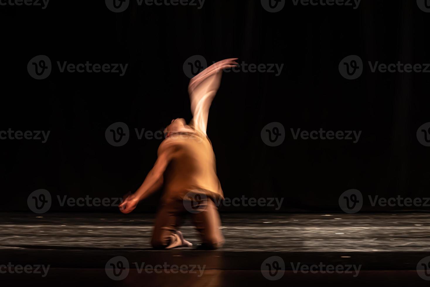 The abstract movement of the dance photo