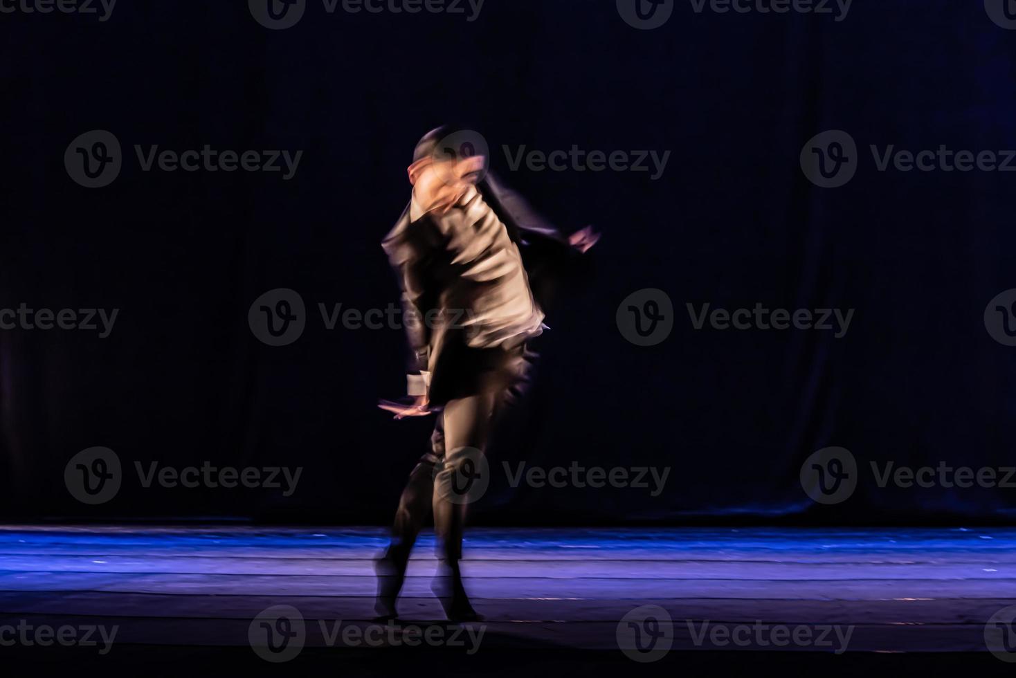 The abstract movement of the dance photo
