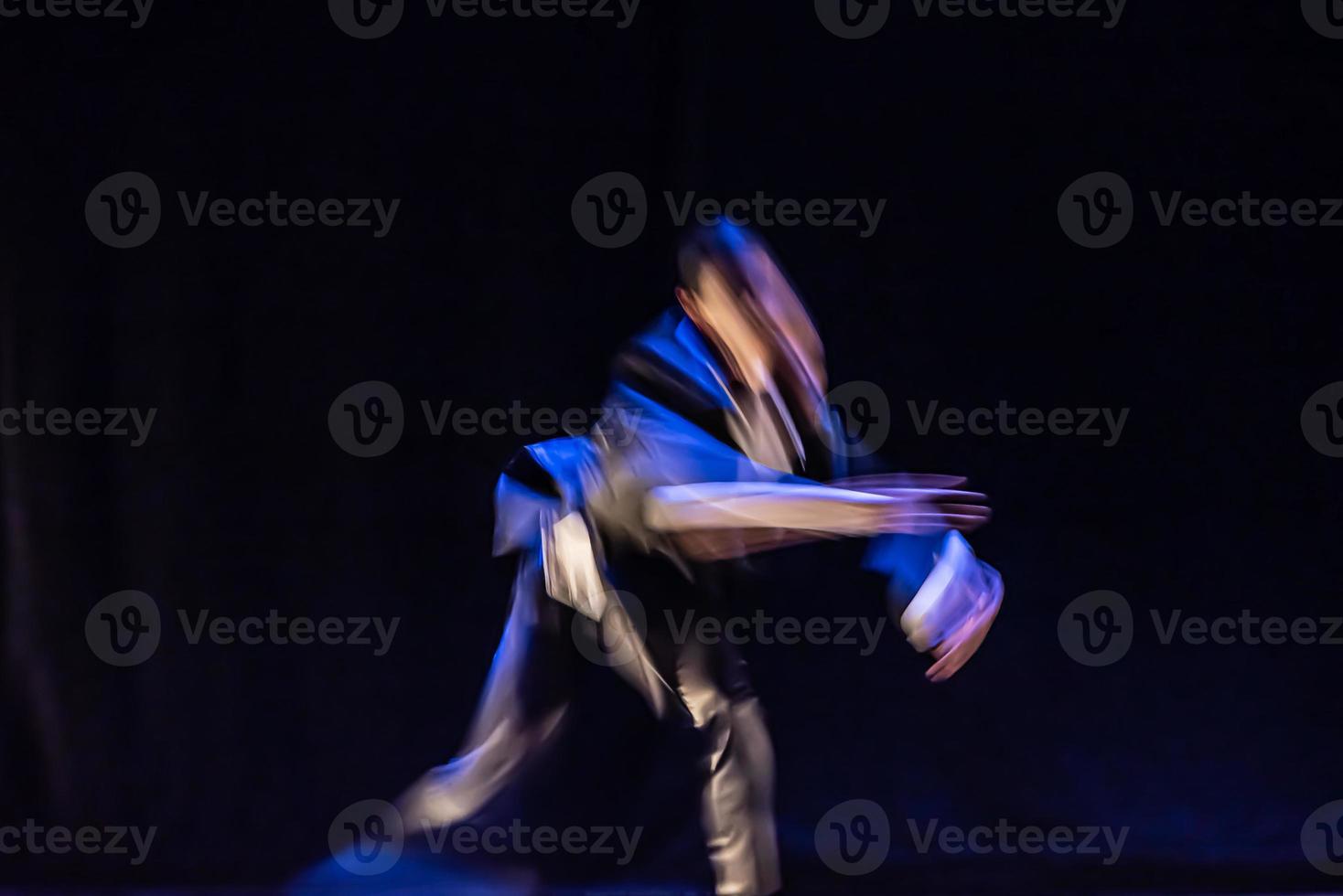 The abstract movement of the dance photo