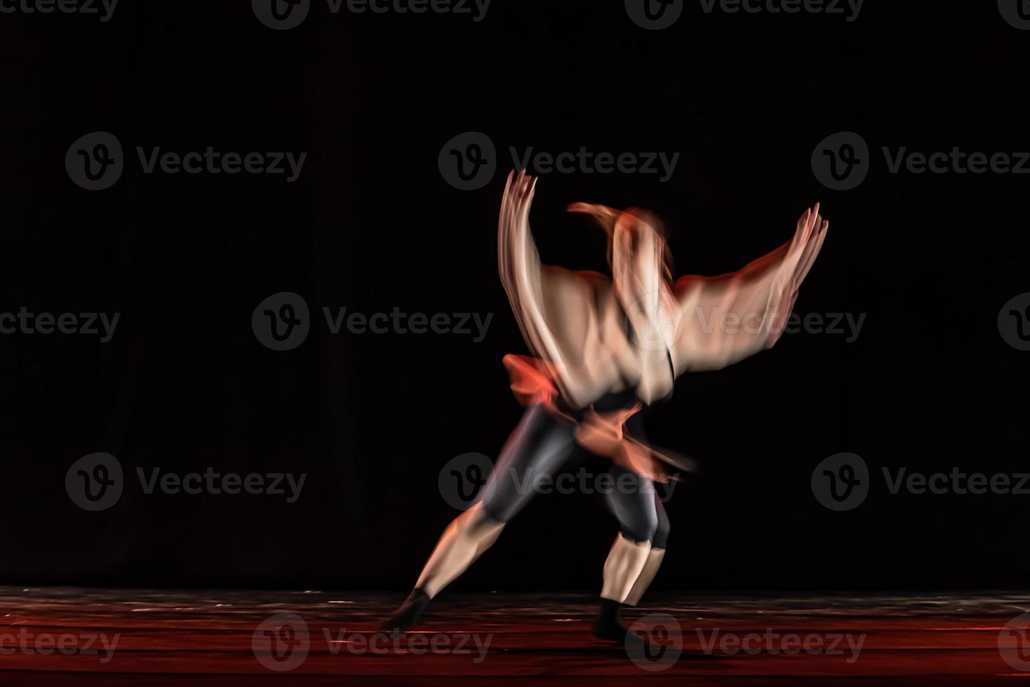 The abstract movement of the dance photo