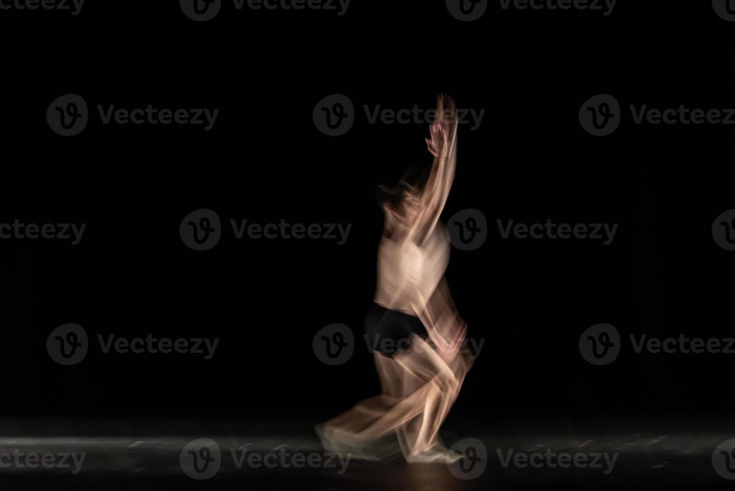 The abstract movement of the dance photo