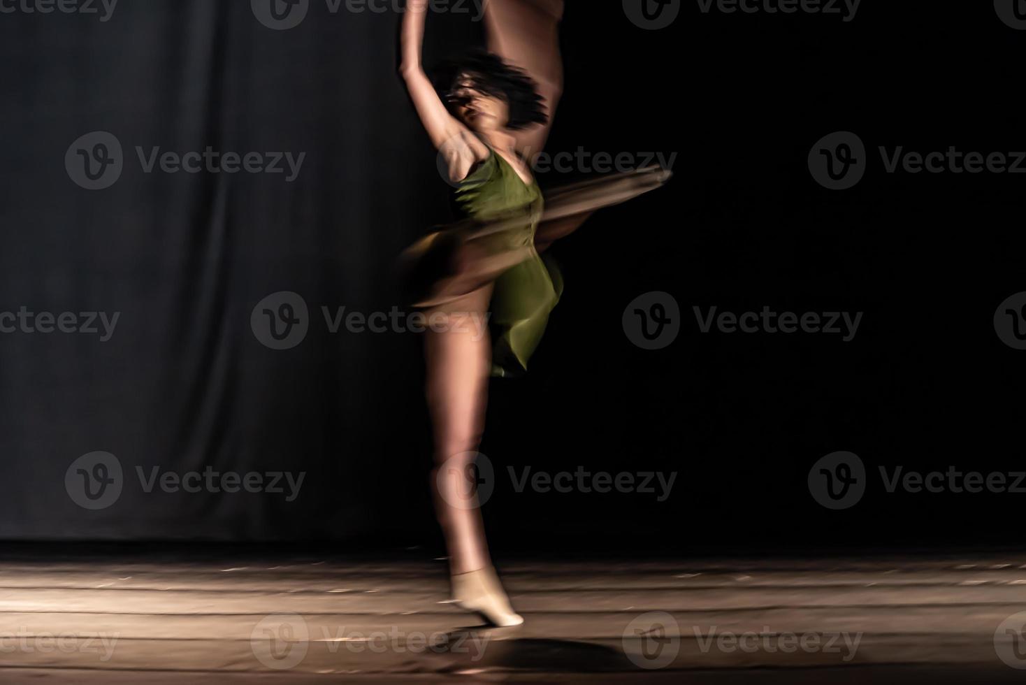 The abstract movement of the dance photo