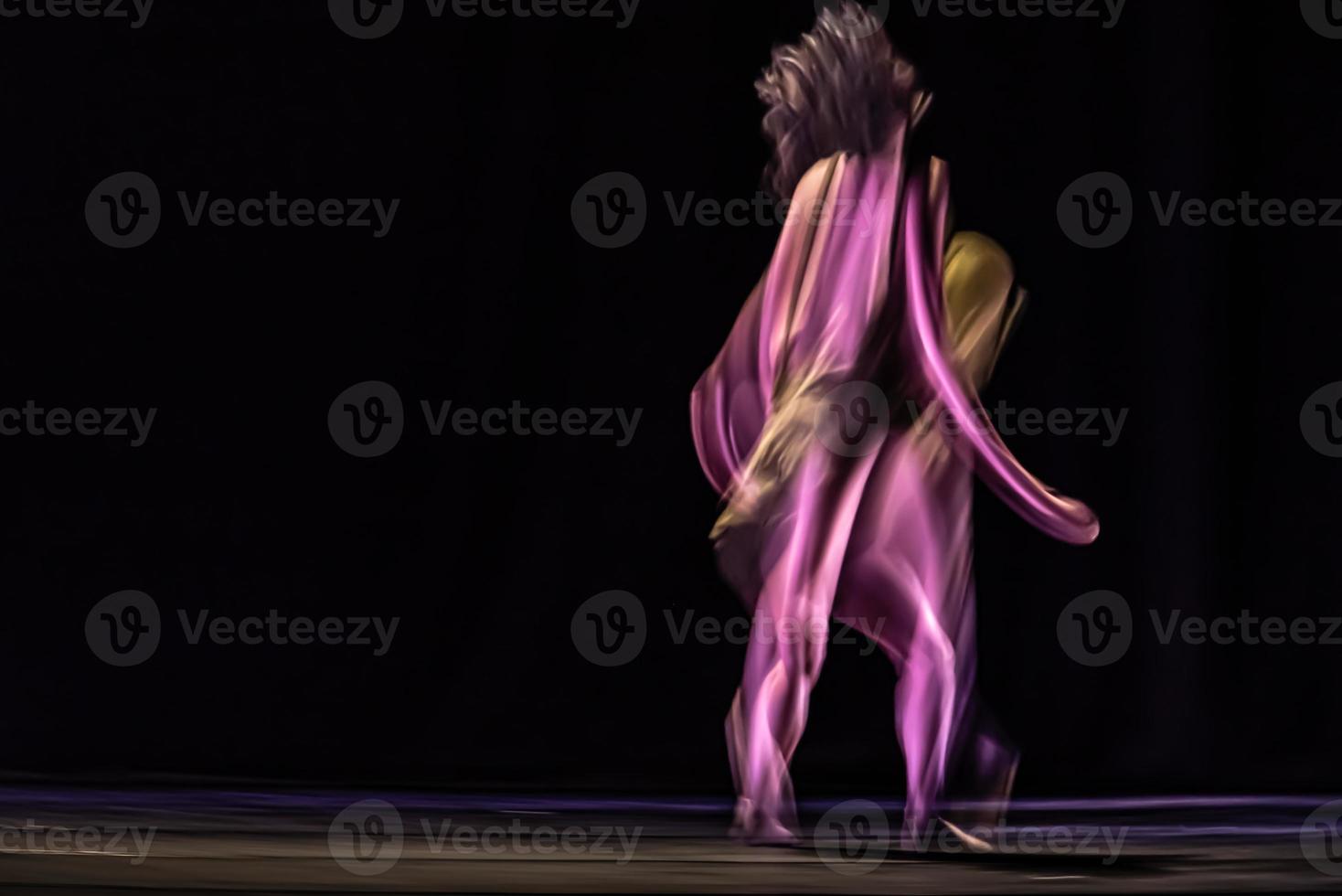 The abstract movement of the dance photo