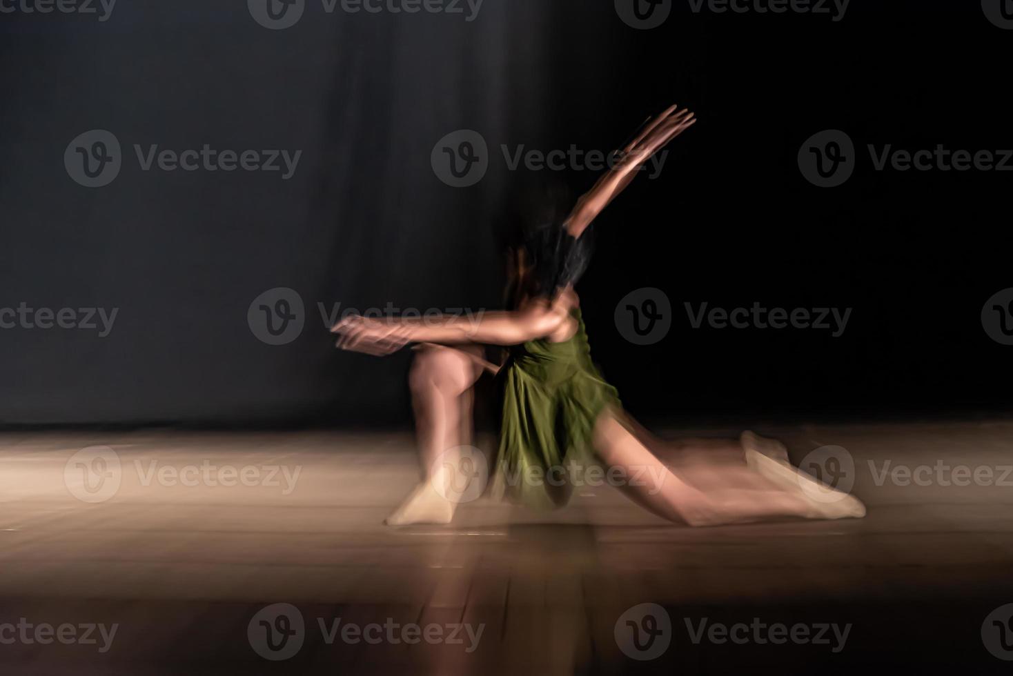 The abstract movement of the dance photo