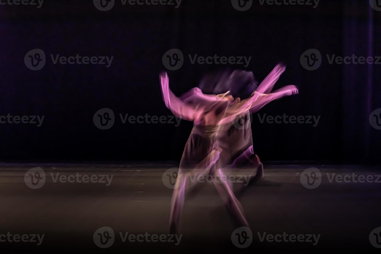 The abstract movement of the dance photo