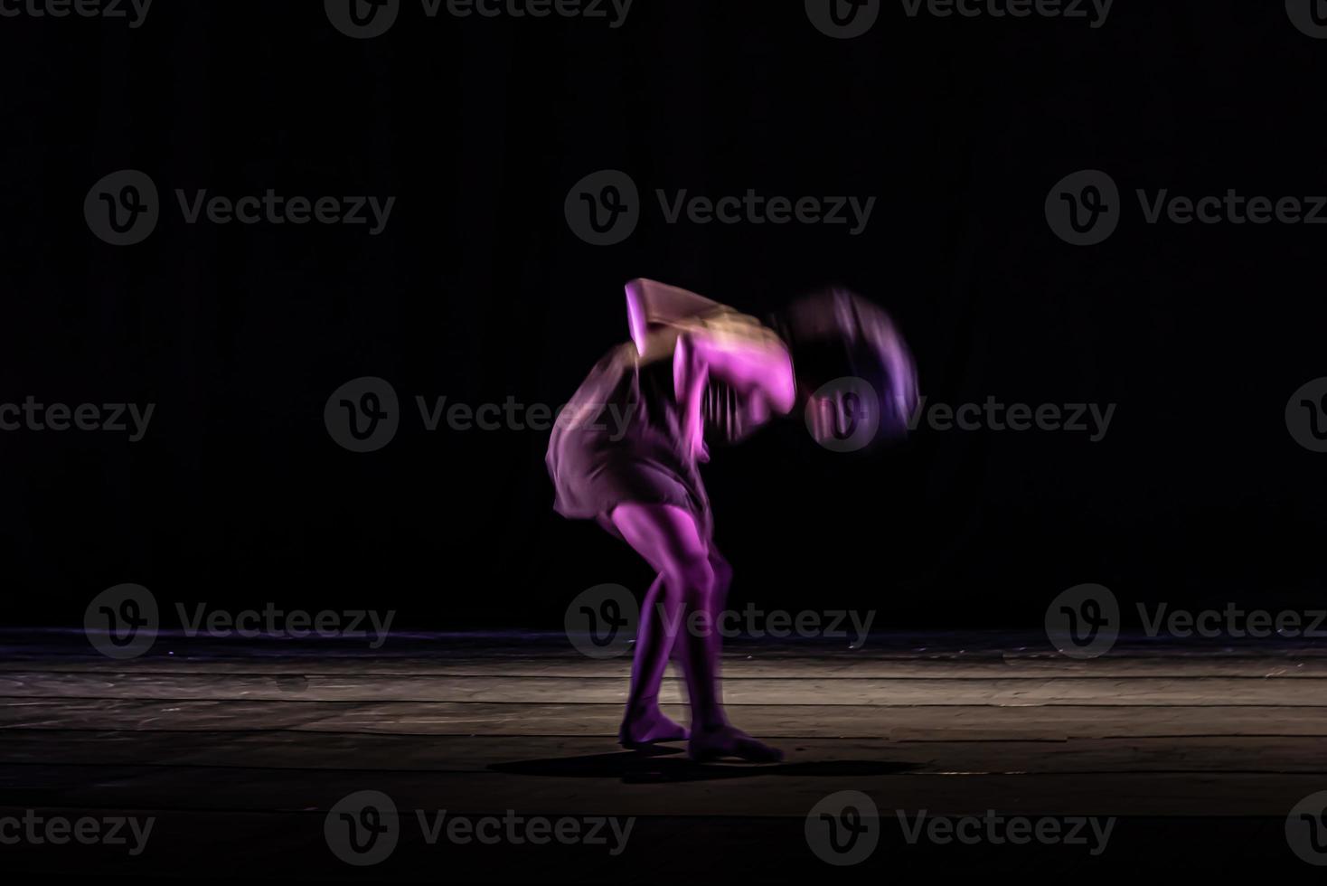 The abstract movement of the dance photo