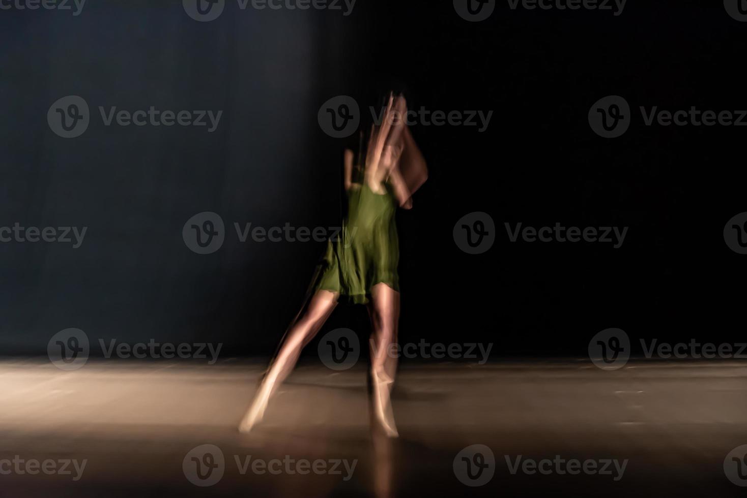 The abstract movement of the dance photo