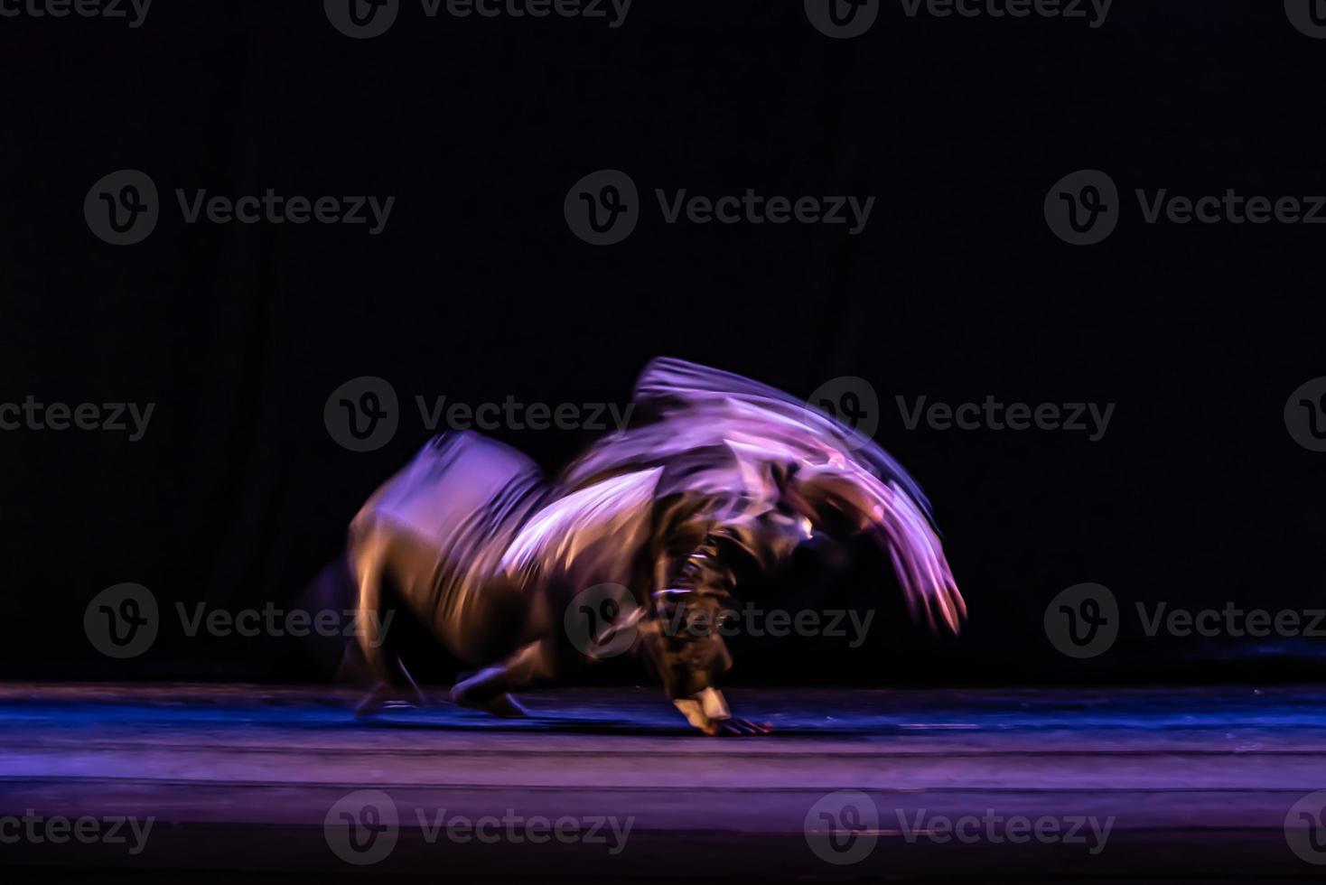 The abstract movement of the dance photo