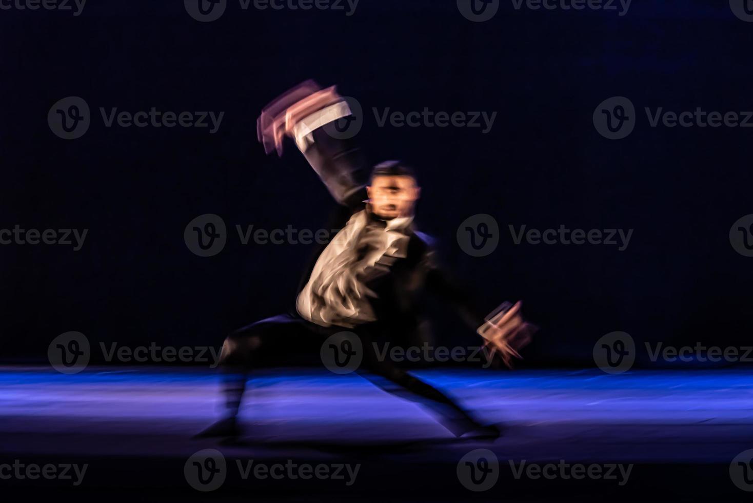 The abstract movement of the dance photo