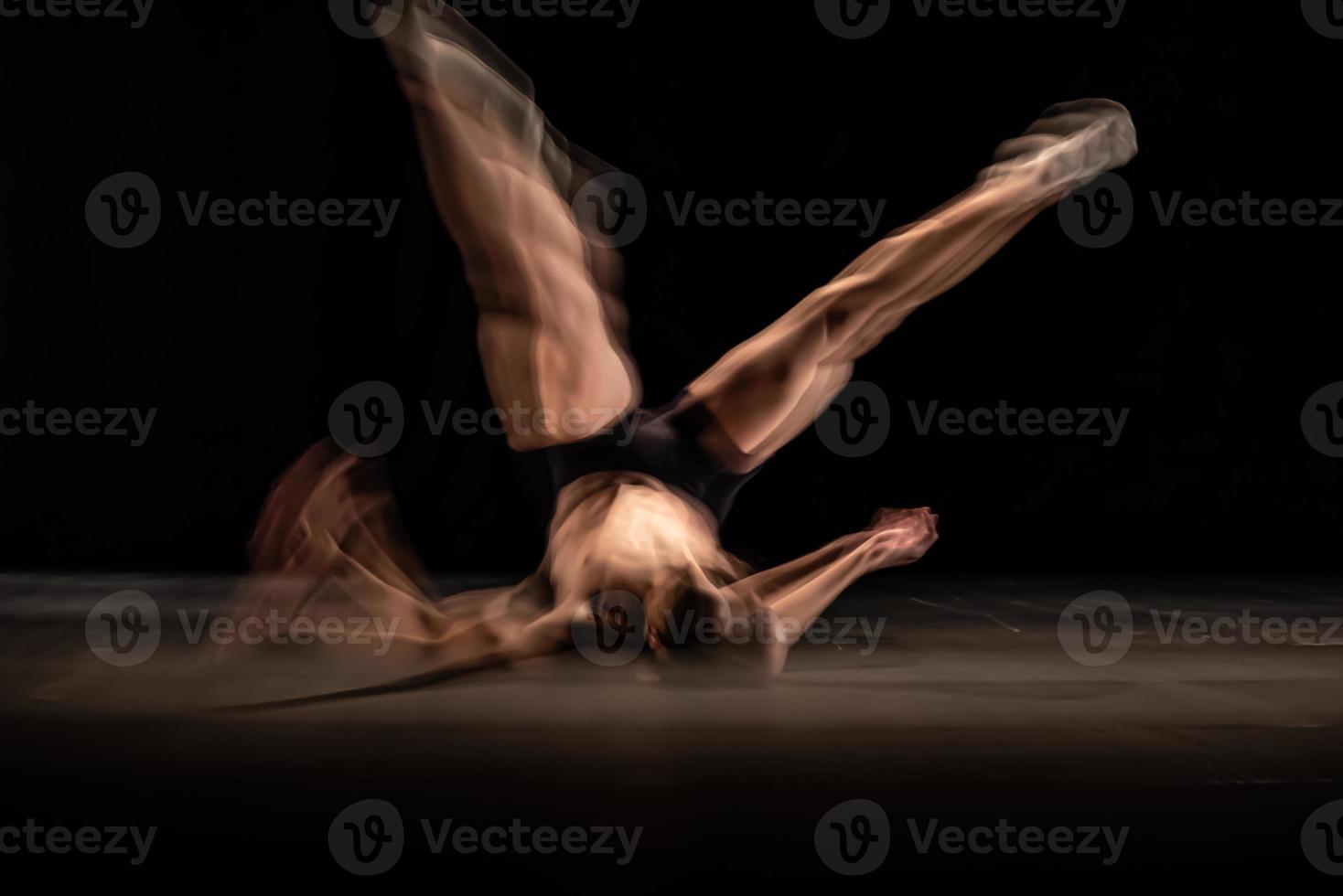 The abstract movement of the dance photo