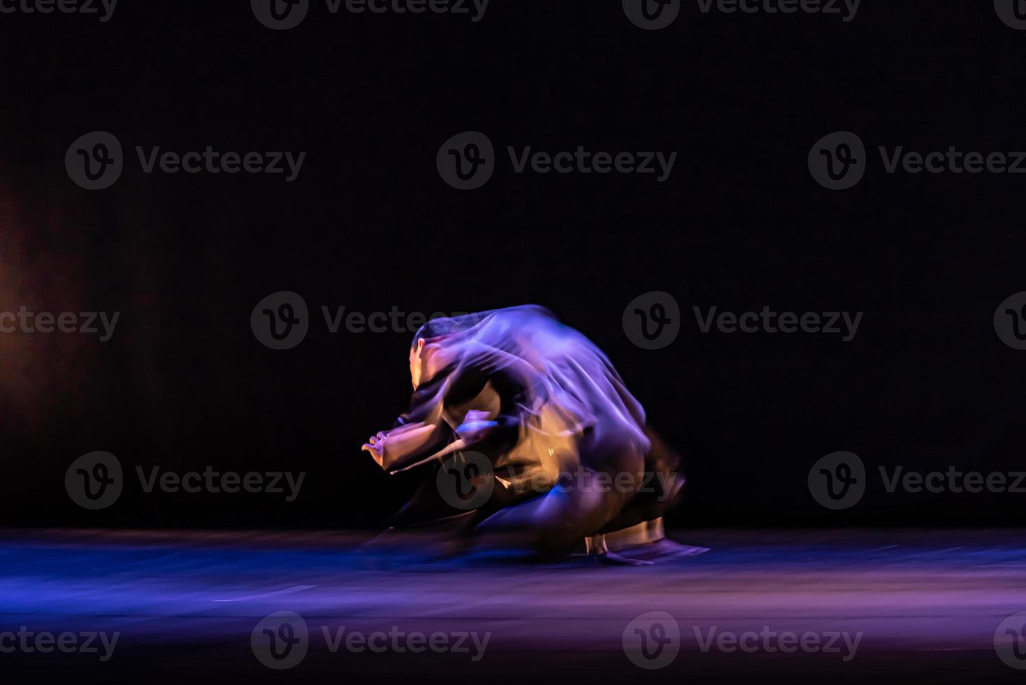 The abstract movement of the dance photo