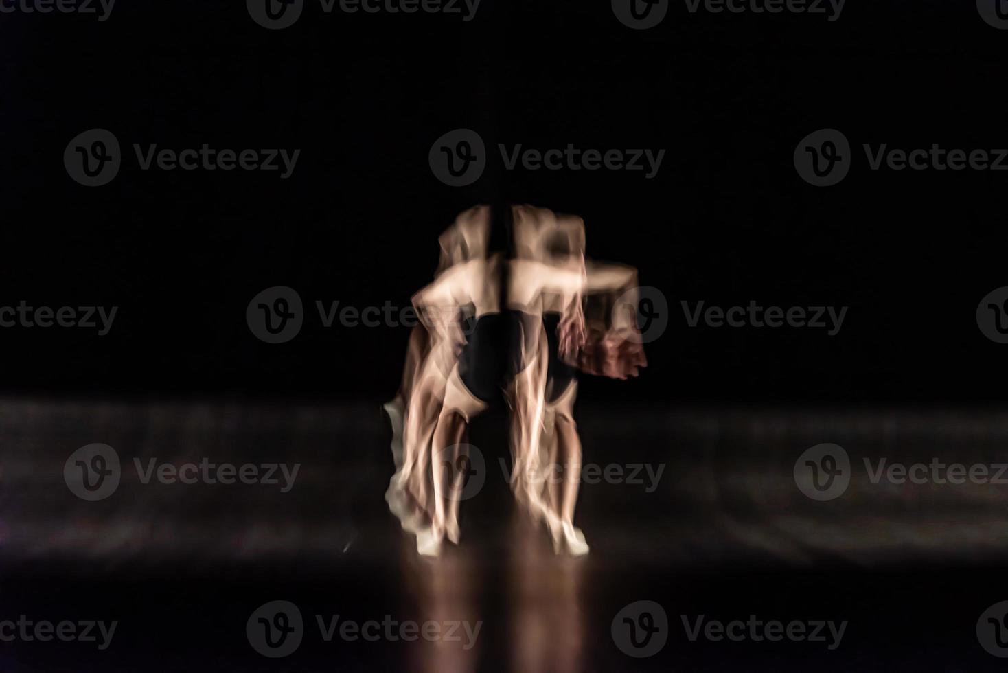 The abstract movement of the dance photo