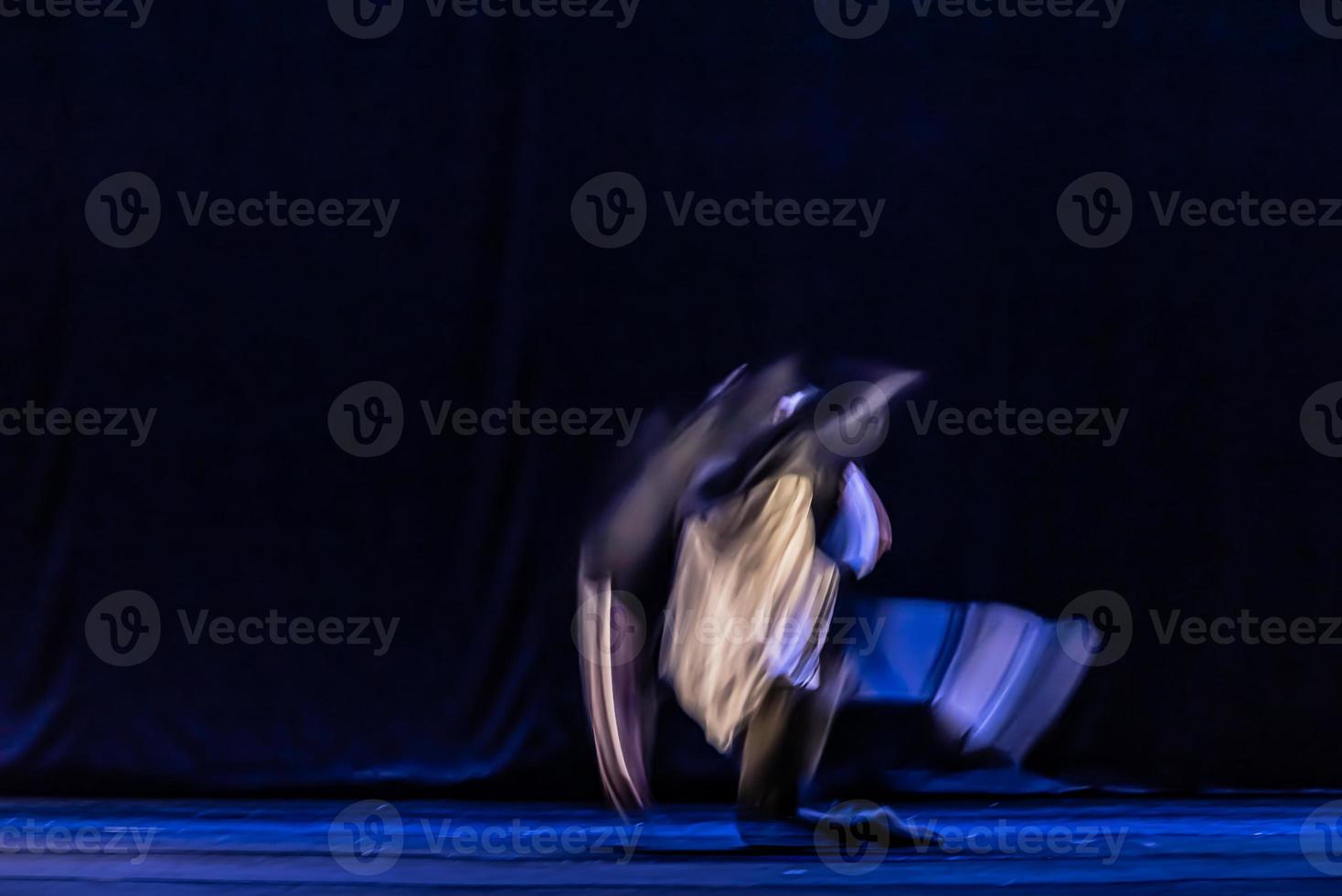 The abstract movement of the dance photo