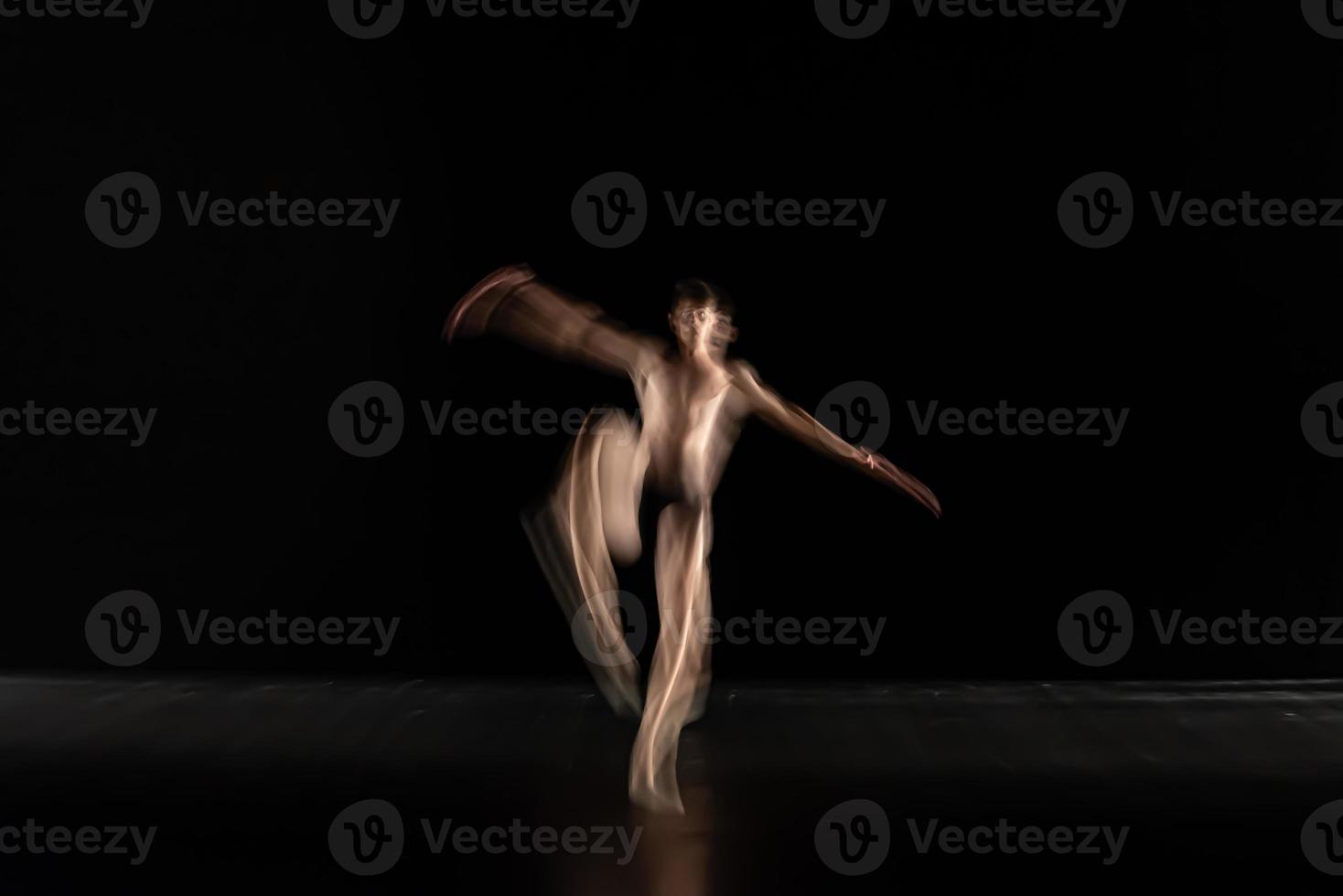 The abstract movement of the dance photo