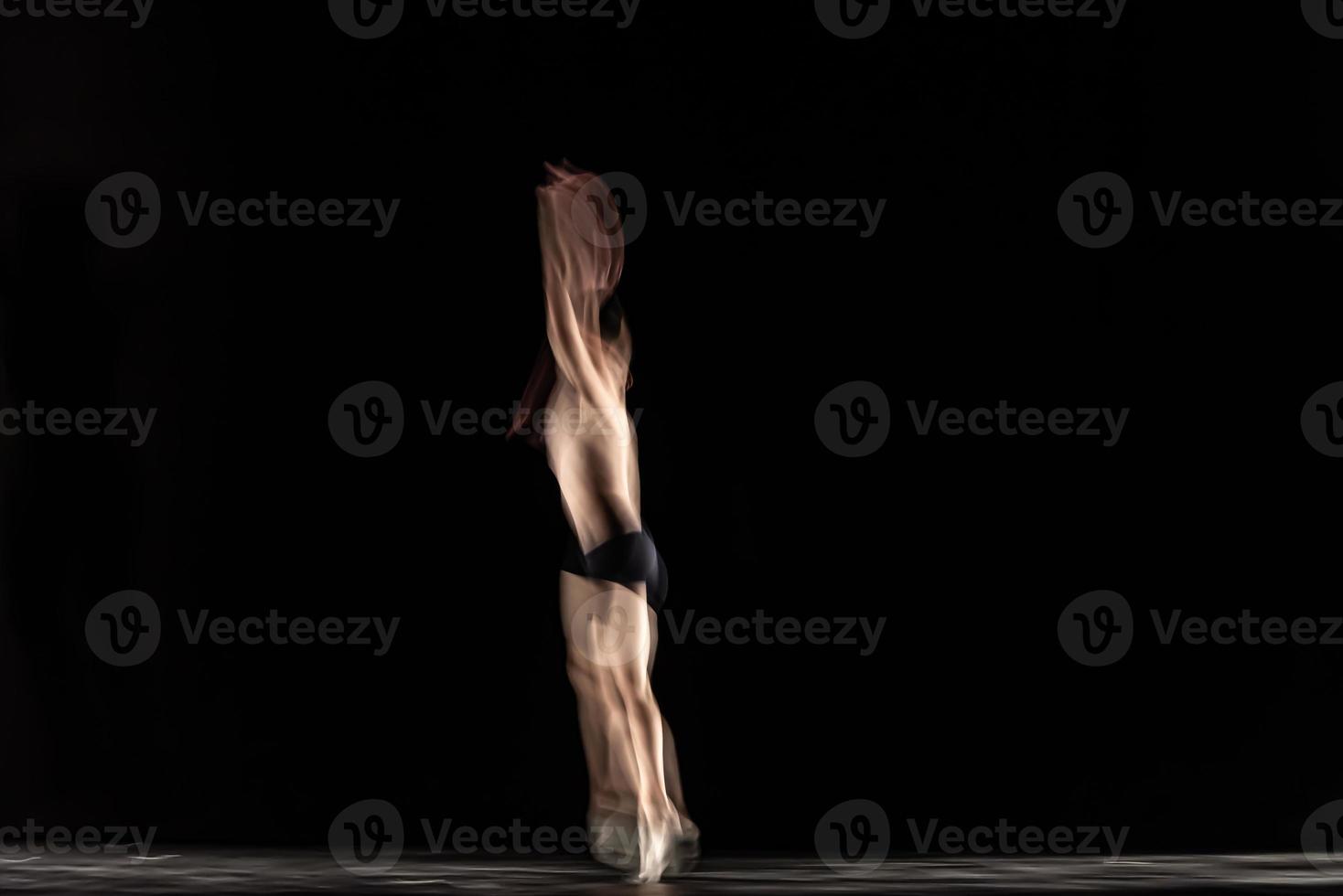 The abstract movement of the dance photo