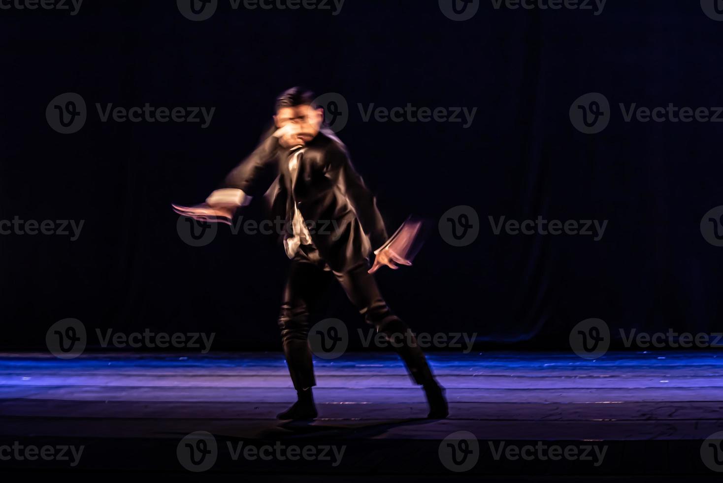 The abstract movement of the dance photo